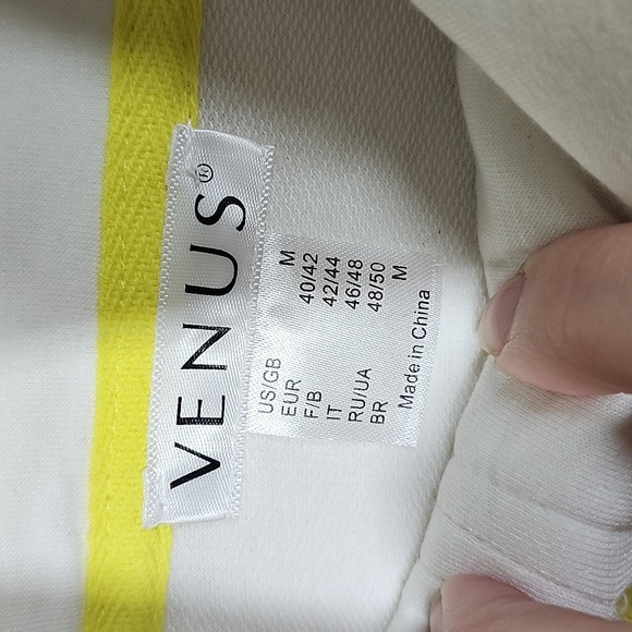 Venus asymmetrical zip up long sleeve top cowl turtleneck athletic wear Women M - Picture 4 of 8